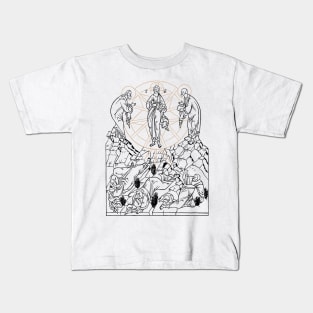 Transfiguration | Μεταμορφωσις | Russian Outline of the Icon of the Transfiguration Kids T-Shirt